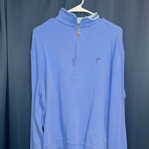 Men's Light Blue Zip-Up Sweater